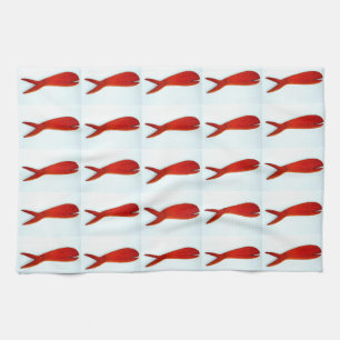 toalla del modelo de los pescados
