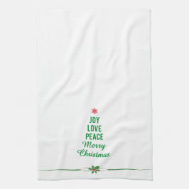 Toalla del navidad con el árbol de navidad