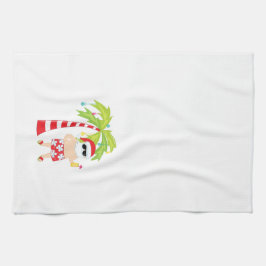 Toalla del navidad con Santa tropical