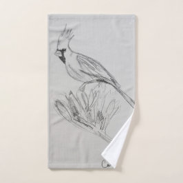 Toalla del pájaro cardenal