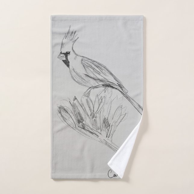 Toalla del pájaro cardenal (Toalla de mano)