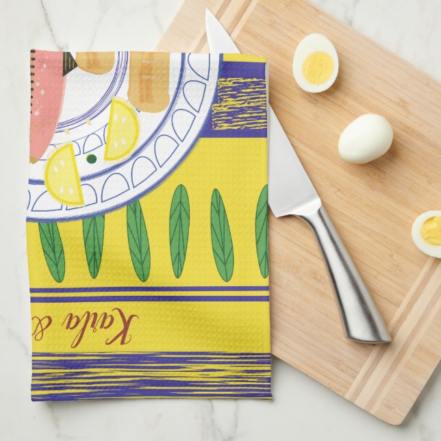 Toalla del plato de los panes y de pescados (Doblado Cuarto)