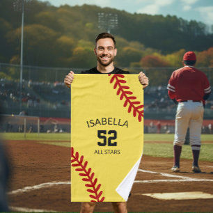 toalla deportiva de softball, toalla de baño para 