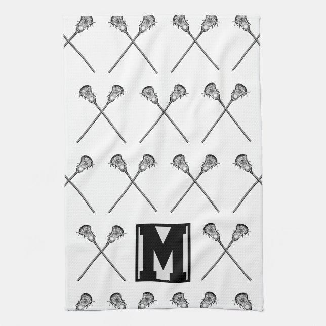Toalla deportiva personalizada de lacrosse (Vertical)