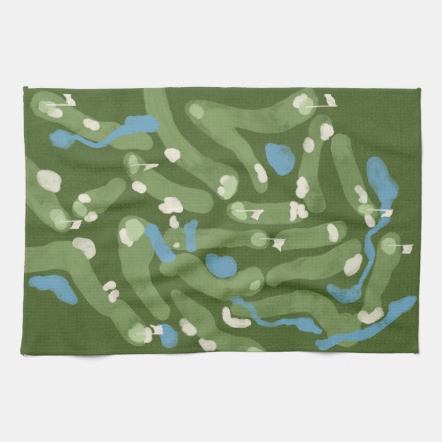 Toalla divertida de campo de golf gráfico (Horizontal)