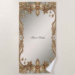 Toalla dorada Ornate Frame Beach