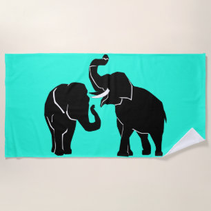 Toalla elefante turquesa de playa - Elegir color