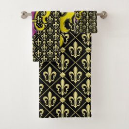 Toalla elegante y colorida de lis