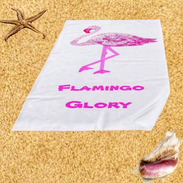 Toalla Flamingos Glory Beach (Head For sunny beaches, with your Flamingo Glory Beach Towel!)