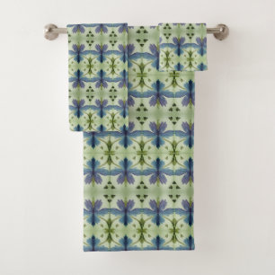 Toalla Floral Acuática Con Armada Y Verdes
