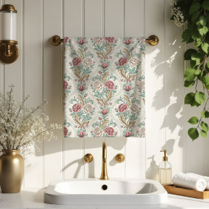 Toalla Floral Damask Suave Declaración de Baño Vin