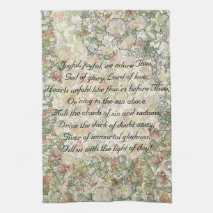 Toalla floral de Nouveau del arte de Mucha del