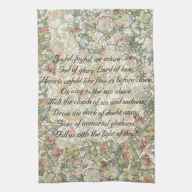 Toalla floral de Nouveau del arte de Mucha del (Vertical)