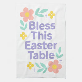 Toalla floral de Pascua 2026 'Bendice esta mesa'