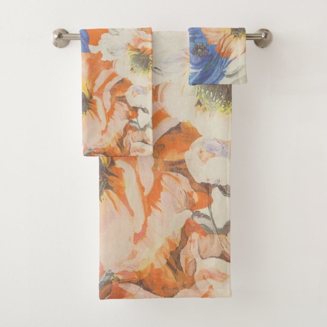 Toalla Floral vibrante - 3 colores Elegante Floral (In situ)