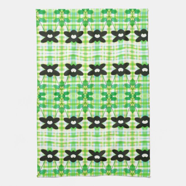 Toalla florida con seda (Vertical)