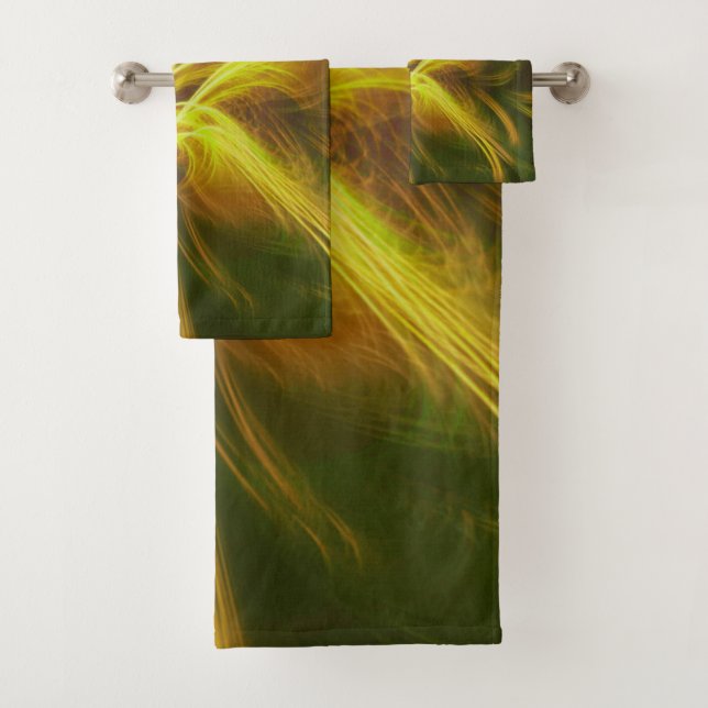 Toalla Fractal Flor Paleta Amarilla (In situ)