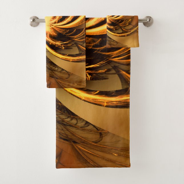 Toalla Fractal Twisted Glow Amarillo (In situ)