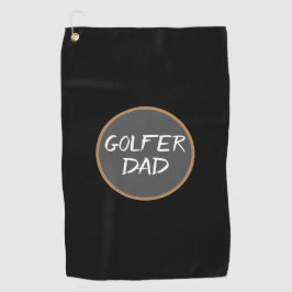 Toalla gris del golf del negro del papá del