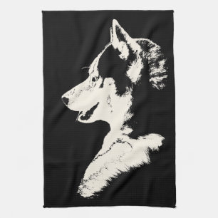 Toalla Husky Dog Toalla de té Husky Malamute