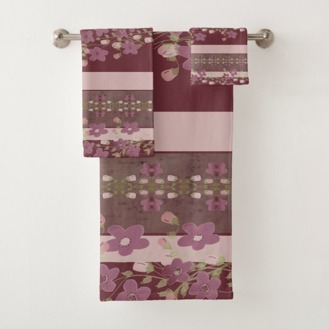 Toalla mixta Floral y Stripe (In situ)