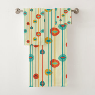 Toalla moderna de baño de mediados del siglo