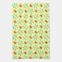 Toalla moderna de mano floral amarilla