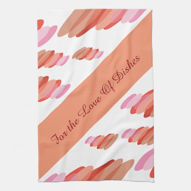 Toalla moderna de melocotón de coral divertida (Vertical)