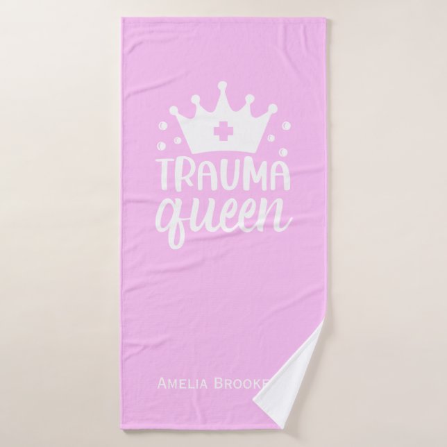 toalla moderna simple reina rosa linda para enferm (Toalla de baño)