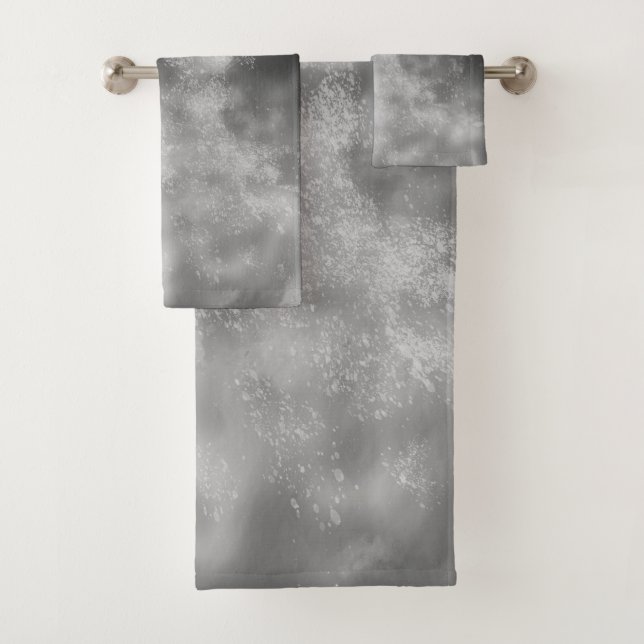 Toalla monocroma de cielo gris oscuro (In situ)