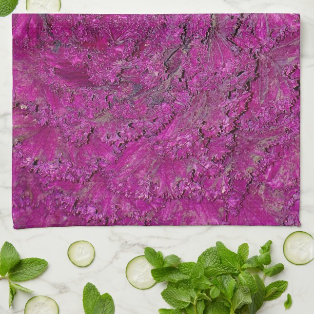 Toalla morada de cocina de col (Doblado)