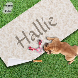 Toalla para mascotas con diseño floral botánico ma