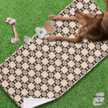 Toalla para mascotas con patrón boho de cruz aztec