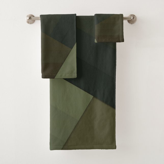 Toalla, patchwork, combinados, aceitunas, verde, r (In situ)