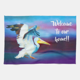 toalla pelícano blanca