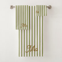 Toalla Personalizada con Nombre y Rayas