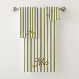 Toalla Personalizada con Nombre y Rayas