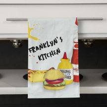 Toalla Personalizada de Barbacoa para Cocina Genia