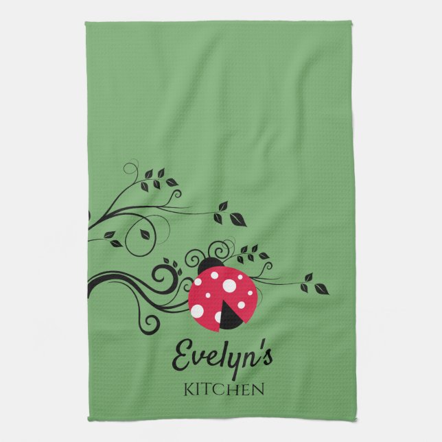 Toalla personalizada de cocina para pequeñas damas (Vertical)