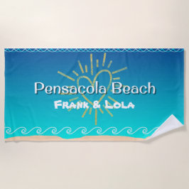 Toalla personalizada de Pensacola Beach