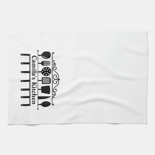 Toalla personalizada de utensilios de cocina (Horizontal)