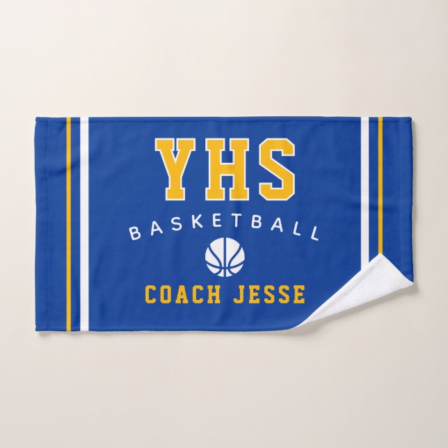 Toalla personalizada para entrenador de baloncesto (Toalla de mano)