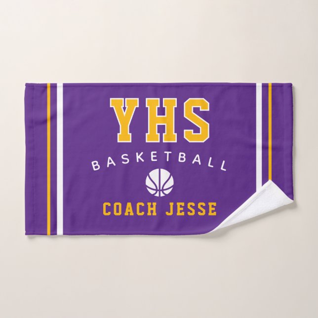 Toalla personalizada para entrenador de baloncesto (Toalla de mano)