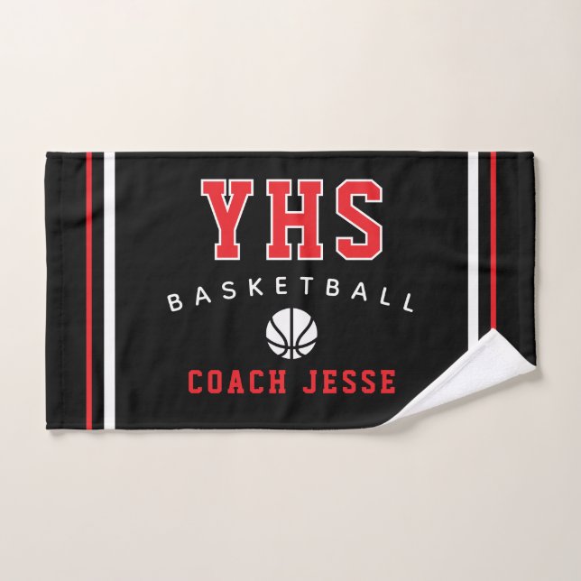 Toalla personalizada para entrenador de baloncesto (Toalla de mano)
