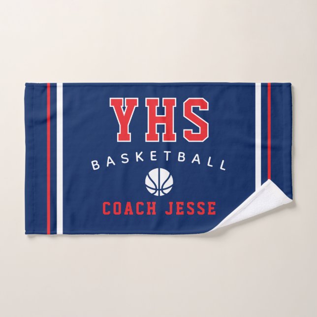 Toalla personalizada para entrenador de baloncesto (Toalla de mano)