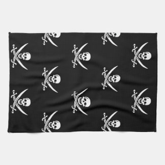Toalla pirata de cráneo y cruz