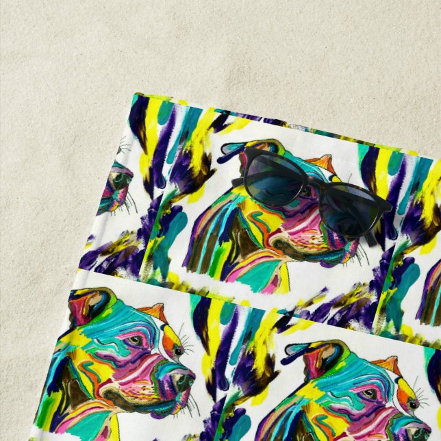 Toalla Pitbull Love Beach (In situ)