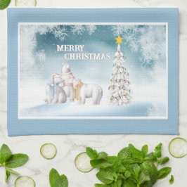Toalla Polar Bear Merry Christmas Kitchen