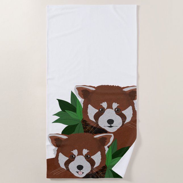 Toalla Red Panda Beach (Anverso)
