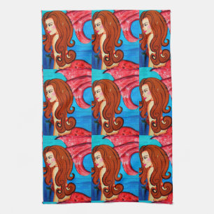 toalla redheaded de las sirenas